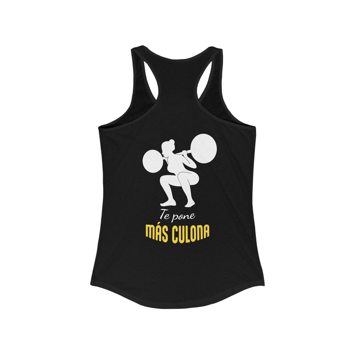 Women's Workout Tank Top - "Más Culona" (Black) | Fun Hispanic & Latina Gym Apparel