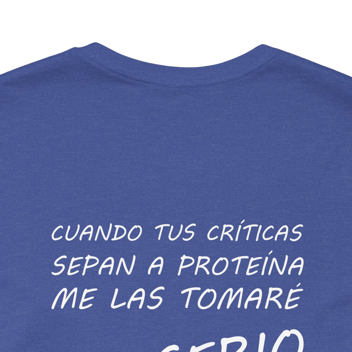 Men's Workout T-Shirt - "Críticas de Proteína" | Bold Hispanic & Latino Gym Apparel