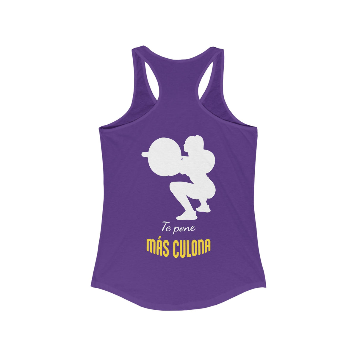 Women's Workout Tank Top - "Más Culona" (Violet) | Fun Hispanic & Latina Gym Apparel