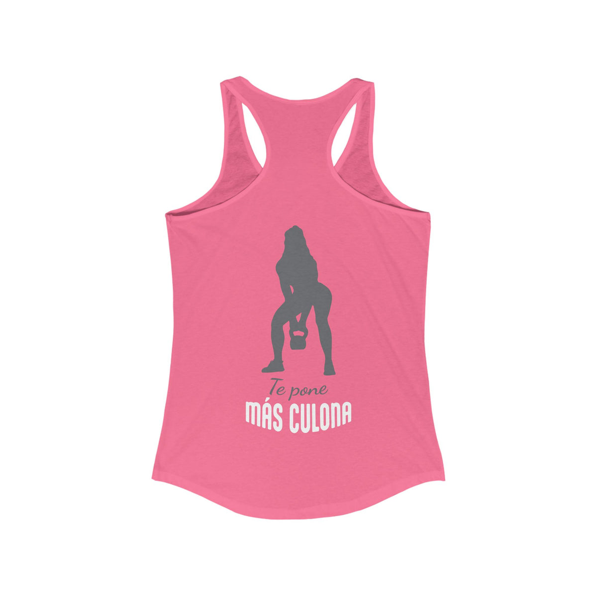 Women's Workout Tank Top - "Más Culona" (Pink) | Fun Hispanic & Latina Gym Apparel