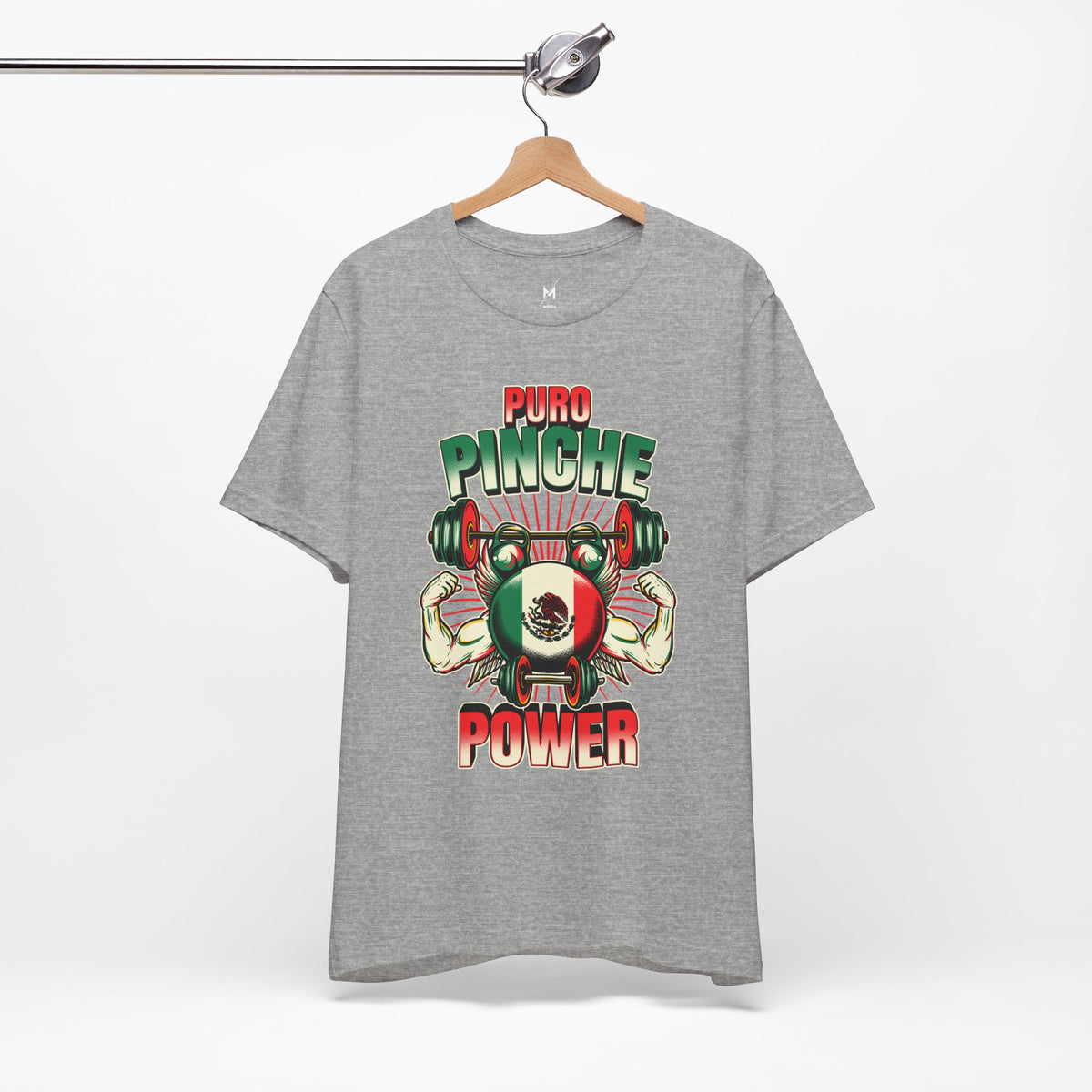 Unisex Workout T-Shirt - "Puro Pinche Power" | Bold & Mexican-Inspired Activewear