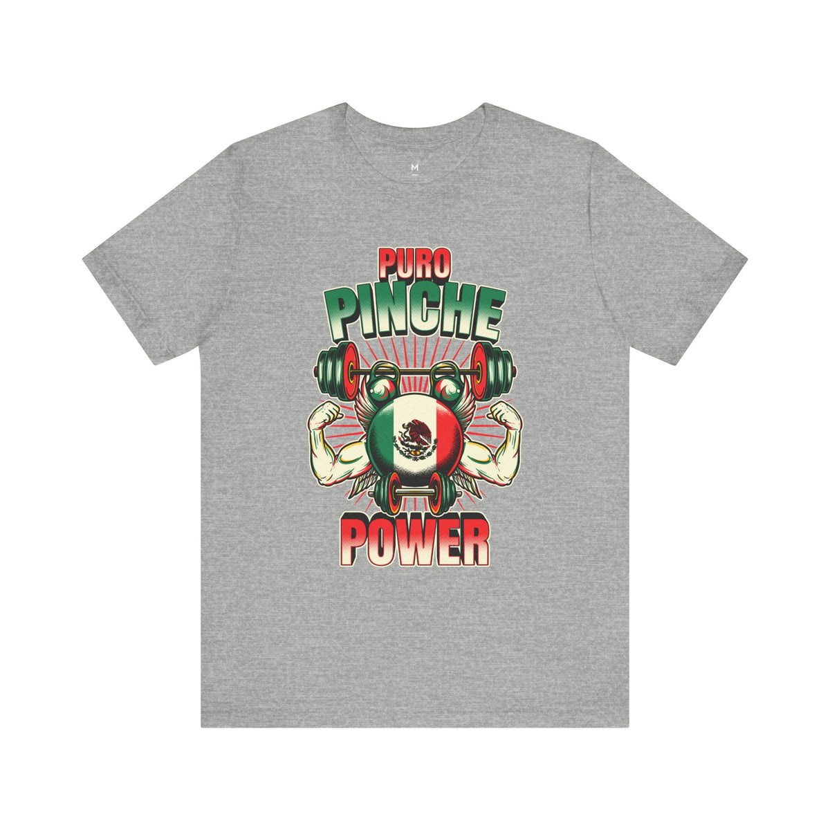 Unisex Workout T-Shirt - "Puro Pinche Power" | Bold & Mexican-Inspired Activewear