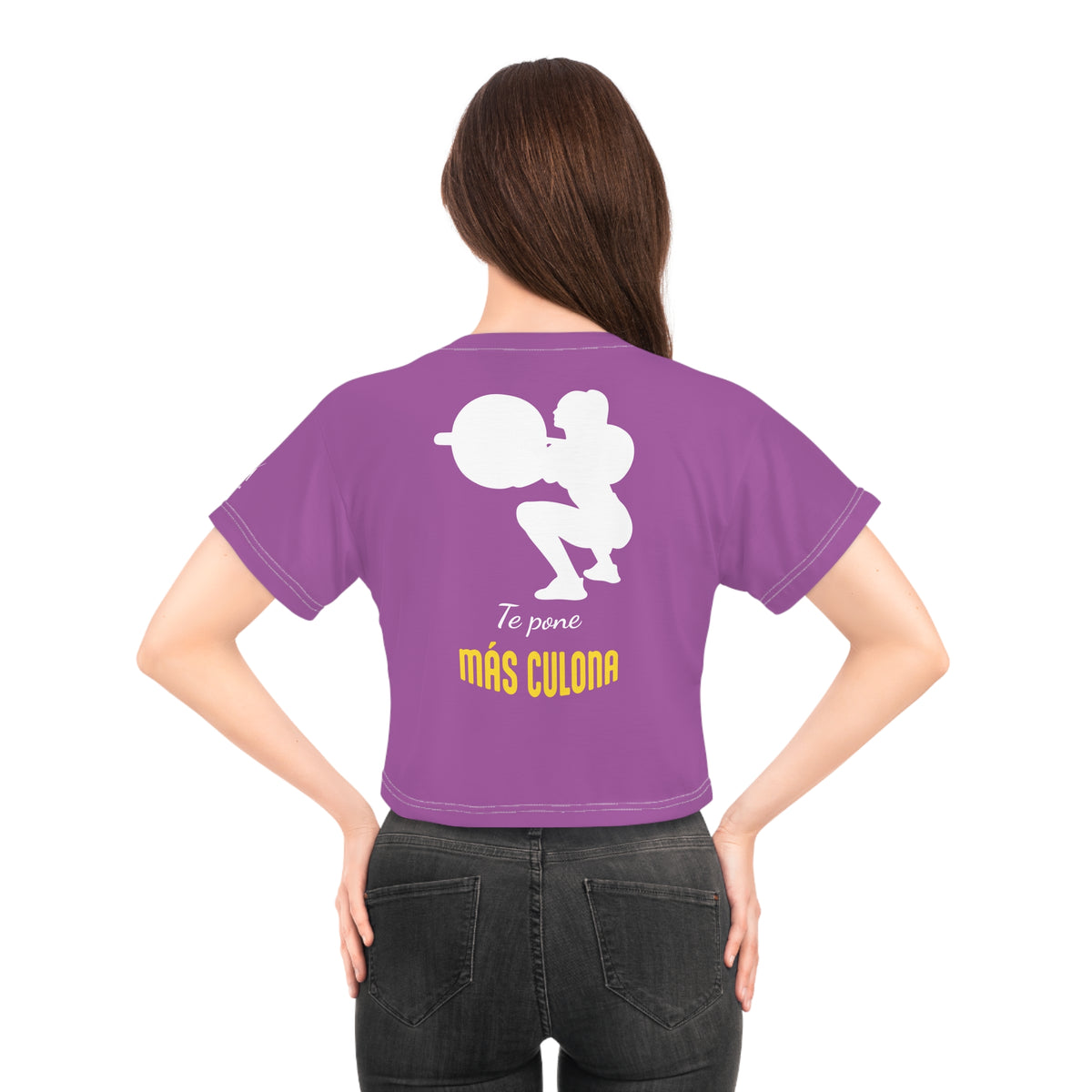 Women's Workout Crop Top - "Más Culona" | Humorous Hispanic & Latina Gym Apparel