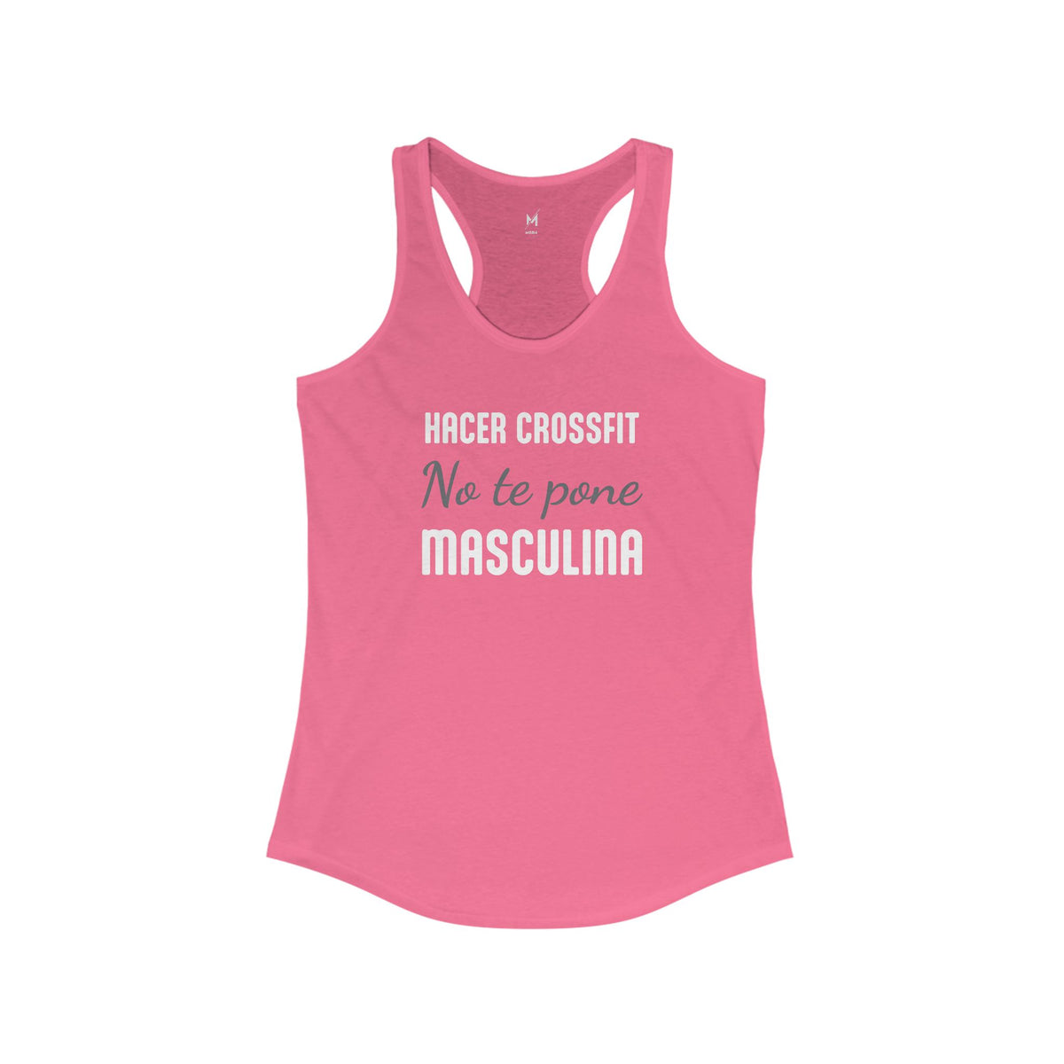 Women's Workout Tank Top - "Más Culona" (Pink) | Fun Hispanic & Latina Gym Apparel